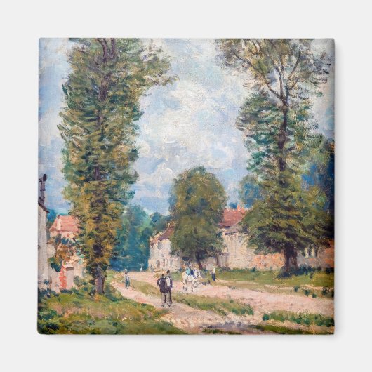 Alfred Sisley - De weg naar Versailles Magneet (Voorkant)
