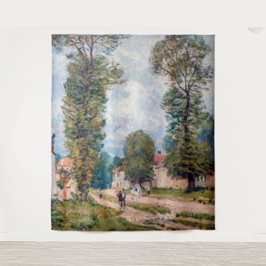 Alfred Sisley - De weg naar Versailles Wandkleed (Voorkant)