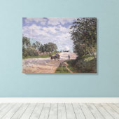 Alfred Sisley | De weg van Mantes Canvas Afdruk (Insitu (Houten vloer))