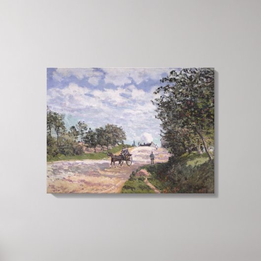 Alfred Sisley | De weg van Mantes Canvas Afdruk (Voorkant)