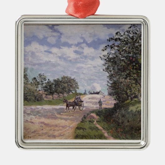 Alfred Sisley | De weg van Mantes Metalen Ornament (Voorkant)