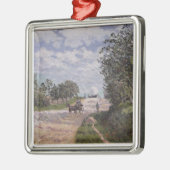 Alfred Sisley | De weg van Mantes Metalen Ornament (Links)