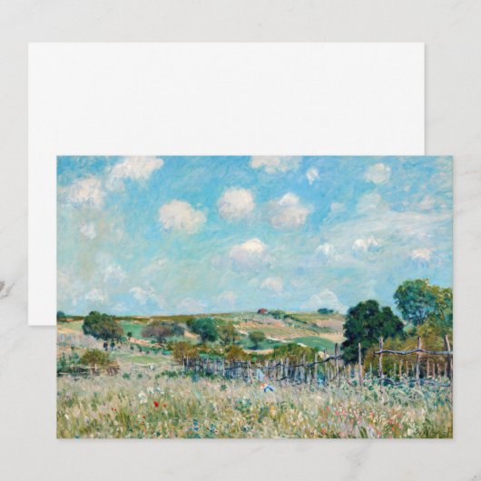 Alfred Sisley - De weide Kaart (Voorkant / Achterkant)