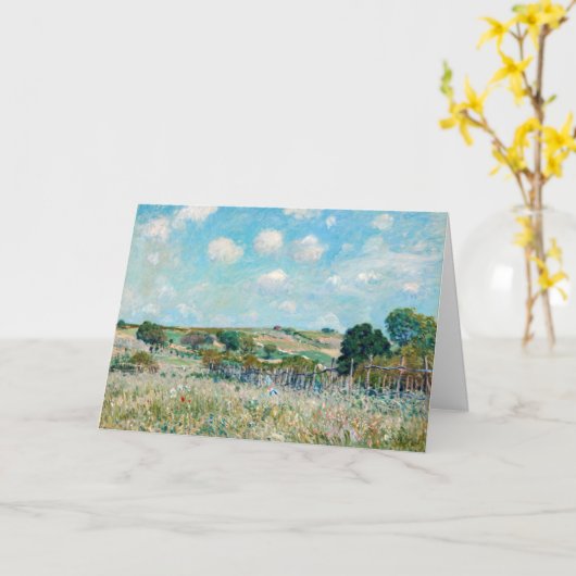 Alfred Sisley - De weide Kaart (Gele Bloem)