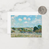Alfred Sisley - De weide Notitiekaartje (Voorkant / Achterkant in situ)