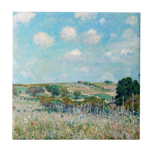 Alfred Sisley - De weide Tegeltje (Voorkant)