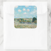 Alfred Sisley - De weide Vierkante Sticker (Tas)