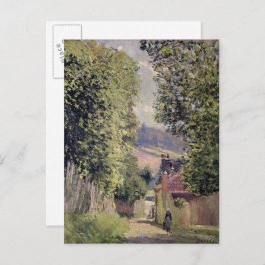 Alfred Sisley | Een weg in Louveciennes Briefkaart (Voorkant / Achterkant)