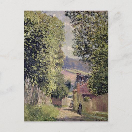 Alfred Sisley | Een weg in Louveciennes Briefkaart (Voorkant)
