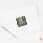 Alfred Sisley | Een weg in Louveciennes Vierkante Sticker (Envelop)
