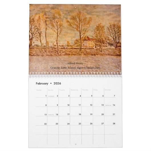 Alfred Sisley - Fine Art Calendar for 2022 Kalender (Feb 2026)