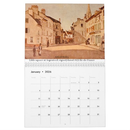 Alfred Sisley - Fine Art Calendar for 2022 Kalender (Jan 2026)
