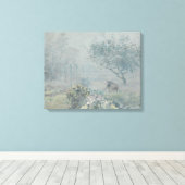 Alfred Sisley - Fog, Voisins Canvas Afdruk (Insitu (Houten vloer))