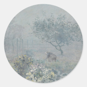 Alfred Sisley - Fog, Voisins Ronde Sticker