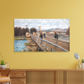 Alfred Sisley - Footbridge in Argenteuil Canvas Afdruk (Insitu (Woonkamer))