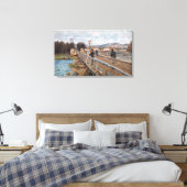 Alfred Sisley - Footbridge in Argenteuil Canvas Afdruk (Insitu (Slaapkamer))