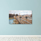 Alfred Sisley - Footbridge in Argenteuil Canvas Afdruk (Insitu (Houten vloer))