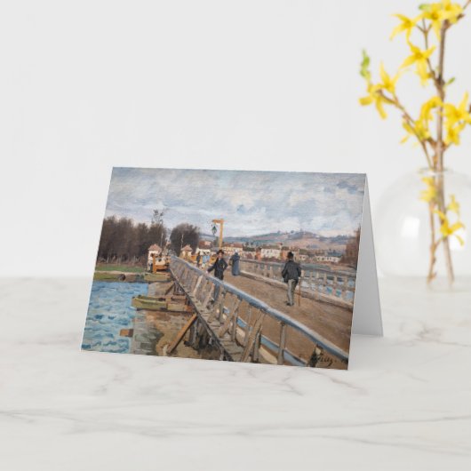 Alfred Sisley - Footbridge in Argenteuil Kaart (Gele Bloem)