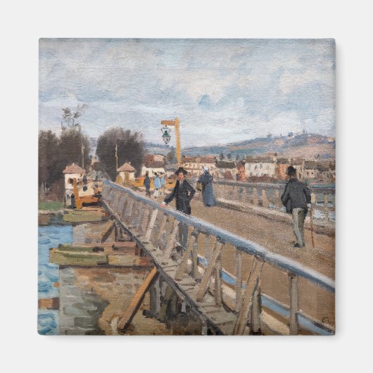 Alfred Sisley - Footbridge in Argenteuil Magneet (Voorkant)