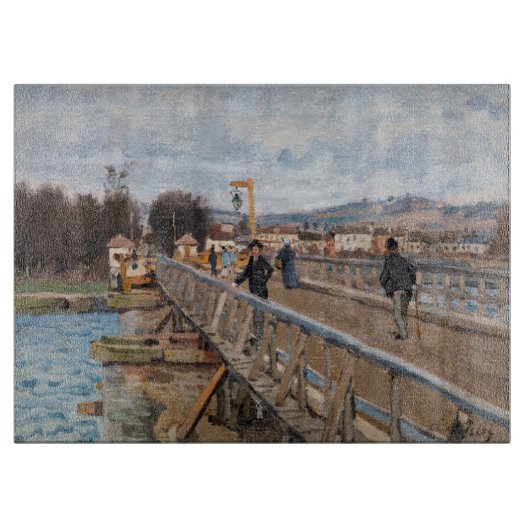 Alfred Sisley - Footbridge in Argenteuil Snijplank (Voorkant)