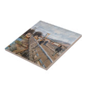 Alfred Sisley - Footbridge in Argenteuil Tegeltje (Zijkant)