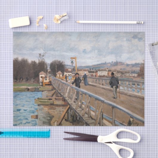 Alfred Sisley - Footbridge in Argenteuil Tissuepapier (Craft)