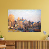 Alfred Sisley - Frosty Morning in Louveciennes Canvas Afdruk (Insitu (Woonkamer))
