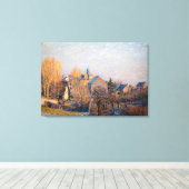 Alfred Sisley - Frosty Morning in Louveciennes Canvas Afdruk (Insitu (Houten vloer))