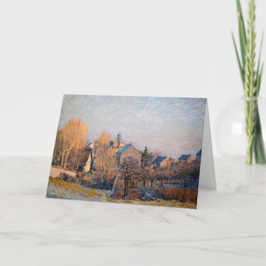 Alfred Sisley - Frosty Morning in Louveciennes Kaart (Voorkant)