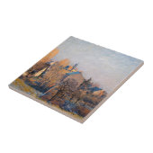 Alfred Sisley - Frosty Morning in Louveciennes Tegeltje (Zijkant)