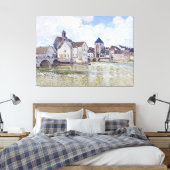 Alfred Sisley Gebouwen en bruggen met water Canvas Afdruk (Insitu (Slaapkamer))