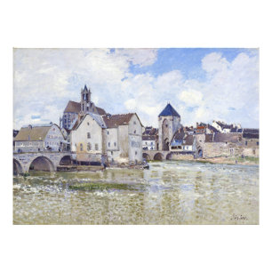 Alfred Sisley Gebouwen en bruggen met water Foto Afdruk