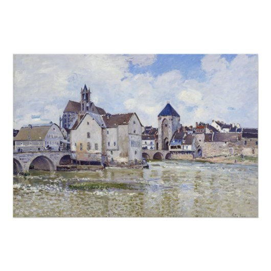 Alfred Sisley Gebouwen en bruggen met water Perfect Poster (Voorkant)