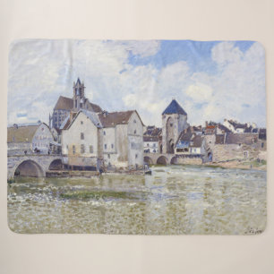 Alfred Sisley Gebouwen en bruggen met water Sherpa Deken