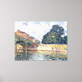 Alfred Sisley Hampton Court Bridge Canvas Afdruk