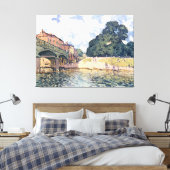 Alfred Sisley Hampton Court Bridge Canvas Afdruk (Insitu (Slaapkamer))