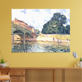 Alfred Sisley Hampton Court Bridge Canvas Afdruk (Insitu (Woonkamer))