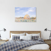 Alfred Sisley | Haystack op de Banken van de Loing Canvas Afdruk (Insitu (Slaapkamer))