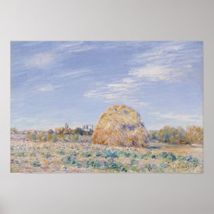 Alfred Sisley   Haystack op de Banken van de Loing Poster