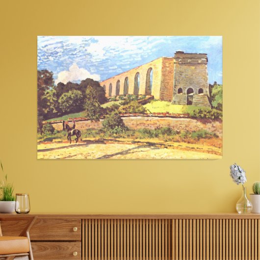 Alfred Sisley Het Aquaduct van Marly Canvas Afdruk (Insitu (Woonkamer))