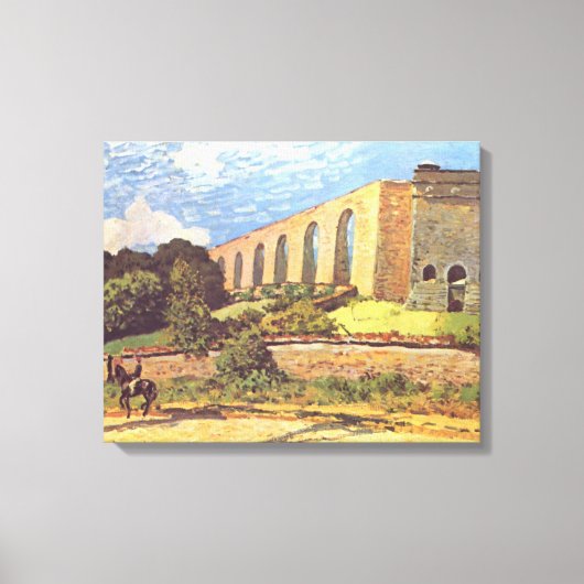 Alfred Sisley Het Aquaduct van Marly Canvas Afdruk (Voorkant)
