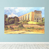 Alfred Sisley Het Aquaduct van Marly Canvas Afdruk (Insitu (Houten vloer))