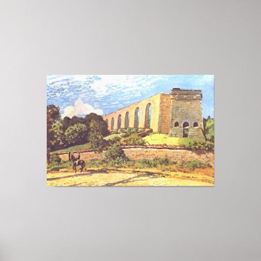 Alfred Sisley Het Aquaduct van Marly Canvas Afdruk (Voorkant)