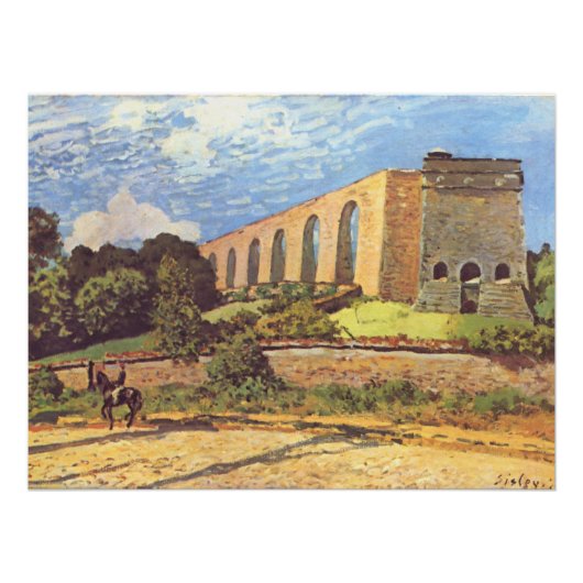 Alfred Sisley Het Aquaduct van Marly Perfect Poster (Voorkant)