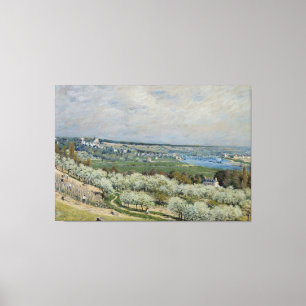Alfred Sisley Het terras in Saint-Germain, Spring Canvas Afdruk