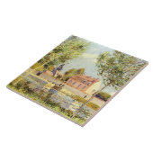 Alfred Sisley Huizen aan de oevers van de Loing Tegeltje (Zijkant)