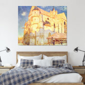 Alfred Sisley Kerk van Moret Canvas Afdruk (Insitu (Slaapkamer))