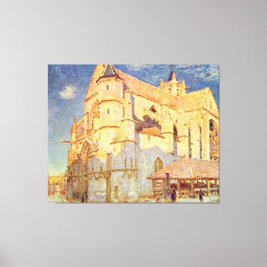 Alfred Sisley Kerk van Moret Canvas Afdruk (Voorkant)