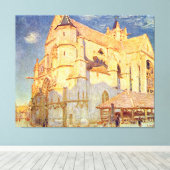 Alfred Sisley Kerk van Moret Canvas Afdruk (Insitu (Houten vloer))