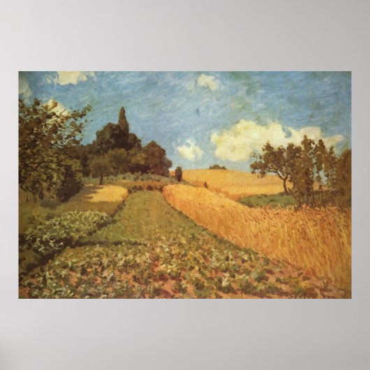 Alfred Sisley Kornfeld 1873 - Cornfield Oil Poster (Voorkant)